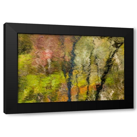 Colorful Reflections II Black Modern Wood Framed Art Print by Mahan, Kathy