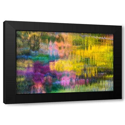 Colorful Reflections V Black Modern Wood Framed Art Print by Mahan, Kathy