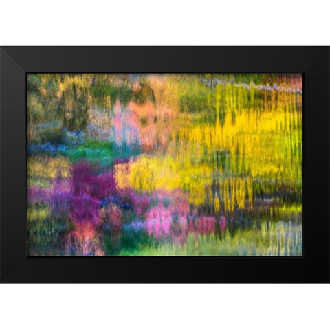 Colorful Reflections V Black Modern Wood Framed Art Print by Mahan, Kathy