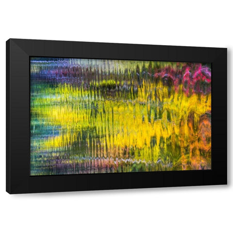 Colorful Reflections VI Black Modern Wood Framed Art Print with Double Matting by Mahan, Kathy
