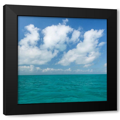 Tropical Seascape I Black Modern Wood Framed Art Print with Double Matting by Mahan, Kathy