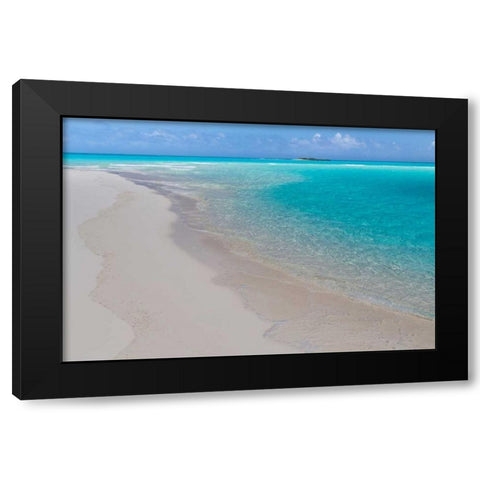 Tropical Beach I Black Modern Wood Framed Art Print with Double Matting by Mahan, Kathy