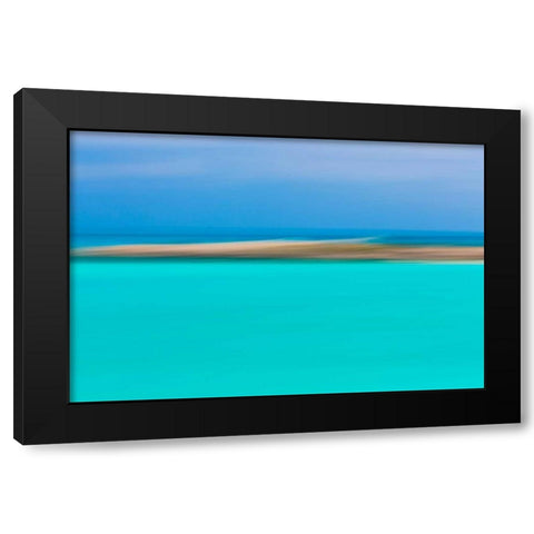 Tropical Abstract II Black Modern Wood Framed Art Print with Double Matting by Mahan, Kathy