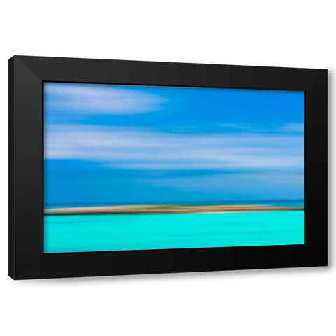 Tropical Abstract IX Black Modern Wood Framed Art Print by Mahan, Kathy