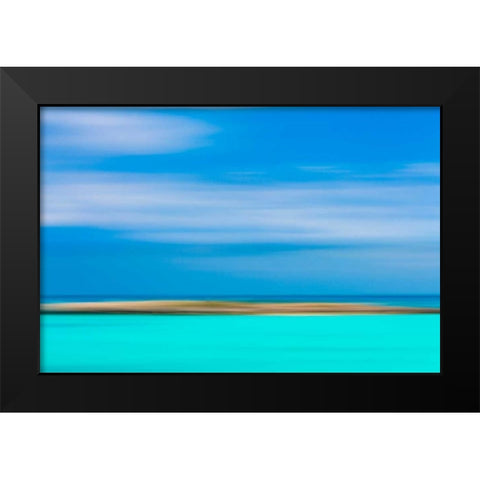 Tropical Abstract IX Black Modern Wood Framed Art Print by Mahan, Kathy