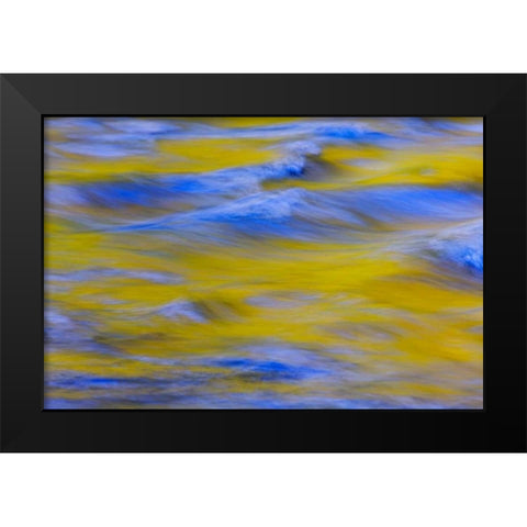 Sunrise On Icicle Creek Black Modern Wood Framed Art Print by Mahan, Kathy