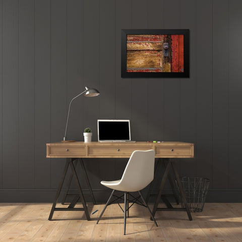 Weathered Door I Black Modern Wood Framed Art Print by Mahan, Kathy