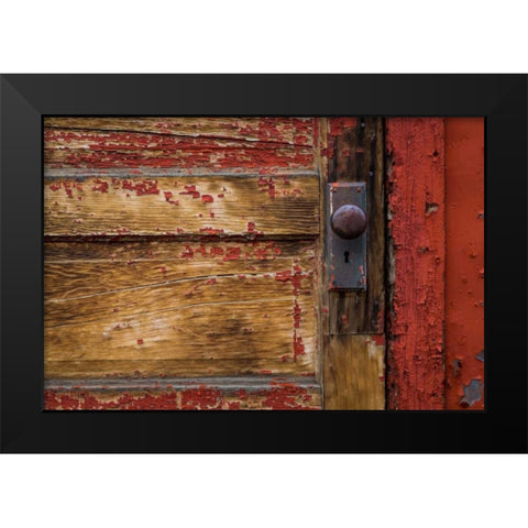 Weathered Door I Black Modern Wood Framed Art Print by Mahan, Kathy