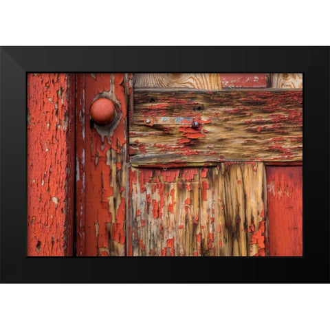 Weathered Door II Black Modern Wood Framed Art Print by Mahan, Kathy