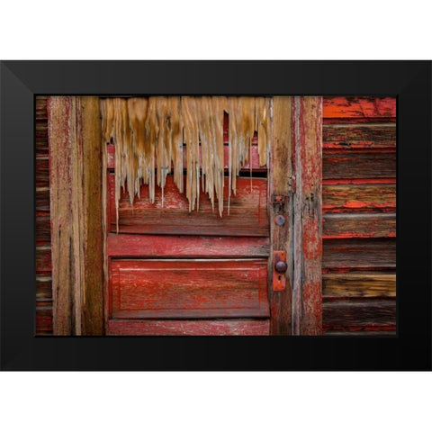 Weathered Door III Black Modern Wood Framed Art Print by Mahan, Kathy