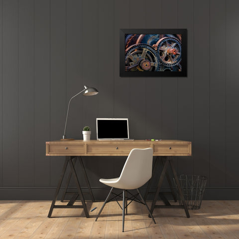 Mining Equipment I Black Modern Wood Framed Art Print by Mahan, Kathy