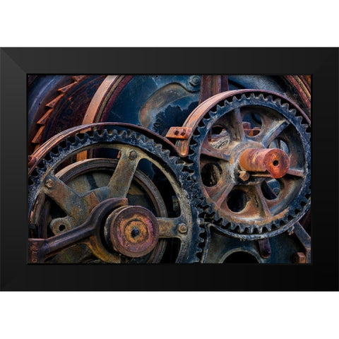 Mining Equipment I Black Modern Wood Framed Art Print by Mahan, Kathy