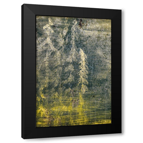 Paint on an Oil Drum I Black Modern Wood Framed Art Print with Double Matting by Mahan, Kathy