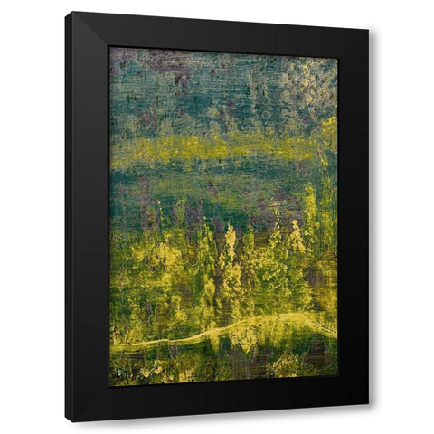Paint on an Oil Drum II Black Modern Wood Framed Art Print with Double Matting by Mahan, Kathy