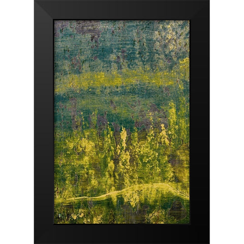 Paint on an Oil Drum II Black Modern Wood Framed Art Print by Mahan, Kathy
