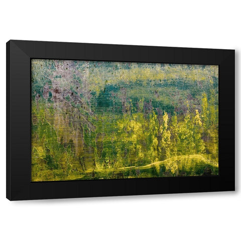 Paint on an Oil Drum III Black Modern Wood Framed Art Print with Double Matting by Mahan, Kathy