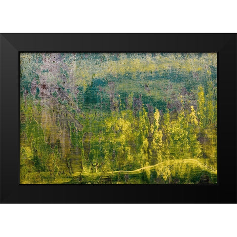 Paint on an Oil Drum III Black Modern Wood Framed Art Print by Mahan, Kathy