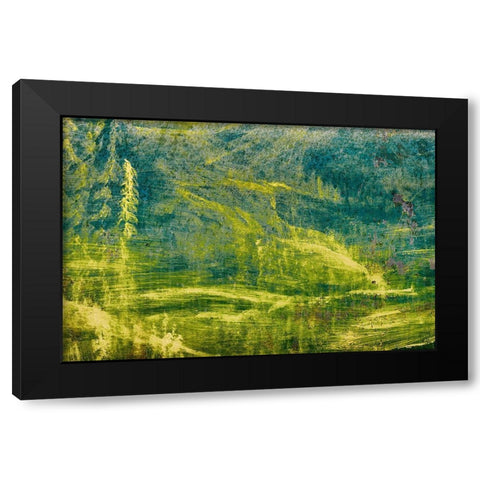 Paint on an Oil Drum IV Black Modern Wood Framed Art Print with Double Matting by Mahan, Kathy