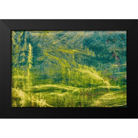 Paint on an Oil Drum IV Black Modern Wood Framed Art Print by Mahan, Kathy