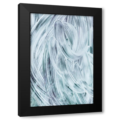 Soapy Swirls I Black Modern Wood Framed Art Print with Double Matting by Mahan, Kathy
