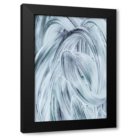 Soapy Swirls II Black Modern Wood Framed Art Print by Mahan, Kathy