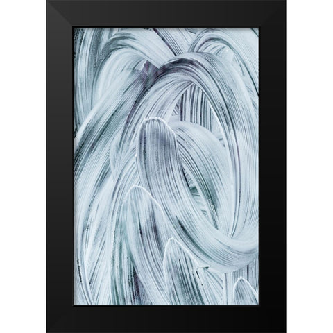 Soapy Swirls II Black Modern Wood Framed Art Print by Mahan, Kathy