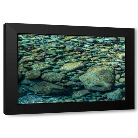 Sol Duc River Rocks II Black Modern Wood Framed Art Print by Mahan, Kathy