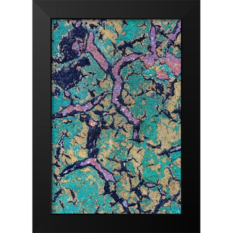 The Art of Peeling Paint II Black Modern Wood Framed Art Print by Mahan, Kathy