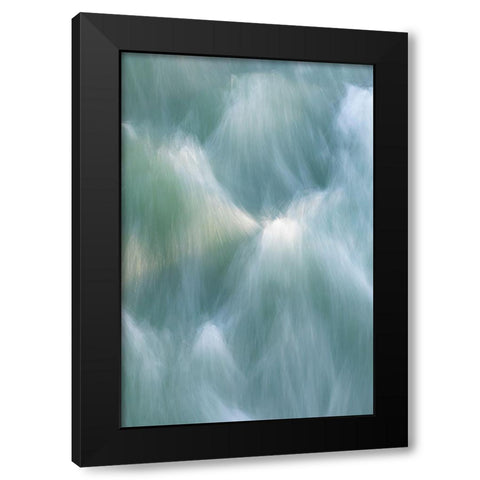 The Art of Flowing Water I Black Modern Wood Framed Art Print with Double Matting by Mahan, Kathy
