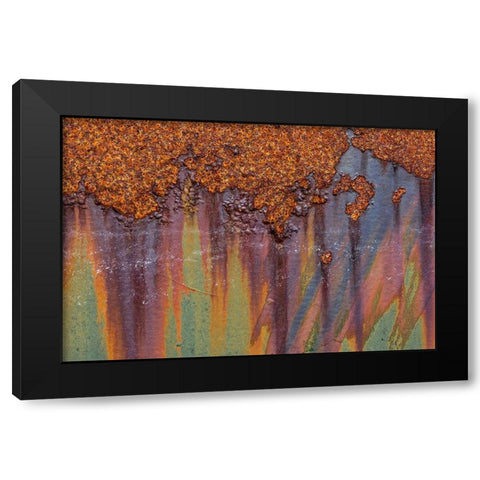 Rust I Black Modern Wood Framed Art Print with Double Matting by Mahan, Kathy