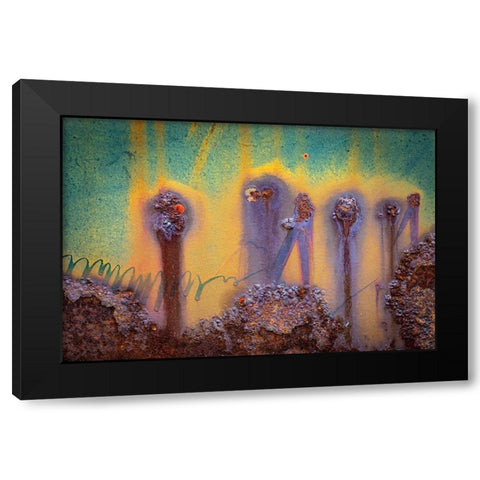 Rust II Black Modern Wood Framed Art Print by Mahan, Kathy