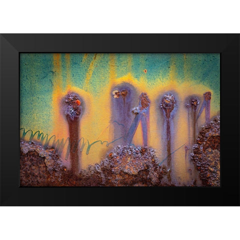 Rust II Black Modern Wood Framed Art Print by Mahan, Kathy