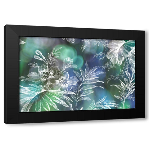 Floral Bokeh III Black Modern Wood Framed Art Print by Mahan, Kathy