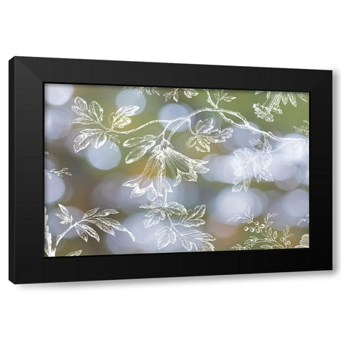 Floral Bokeh IV Black Modern Wood Framed Art Print by Mahan, Kathy