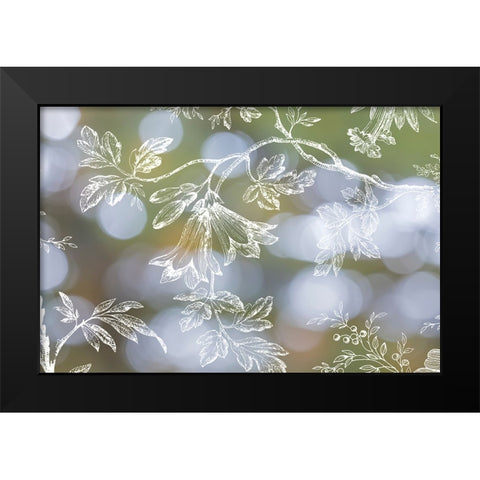 Floral Bokeh IV Black Modern Wood Framed Art Print by Mahan, Kathy