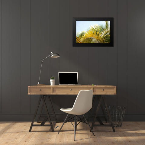 Palms at Noon Black Modern Wood Framed Art Print by Millet, Karyn