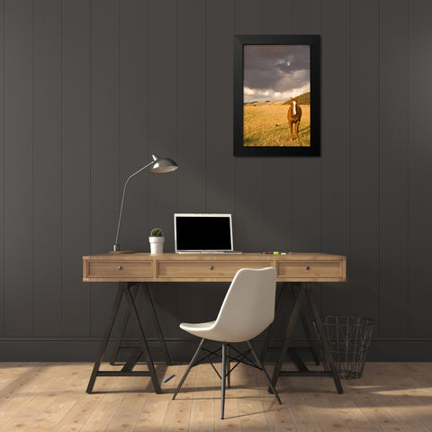 Out in the Pasture II Black Modern Wood Framed Art Print by Millet, Karyn