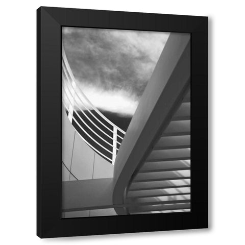 On the Balcony I Black Modern Wood Framed Art Print by Millet, Karyn
