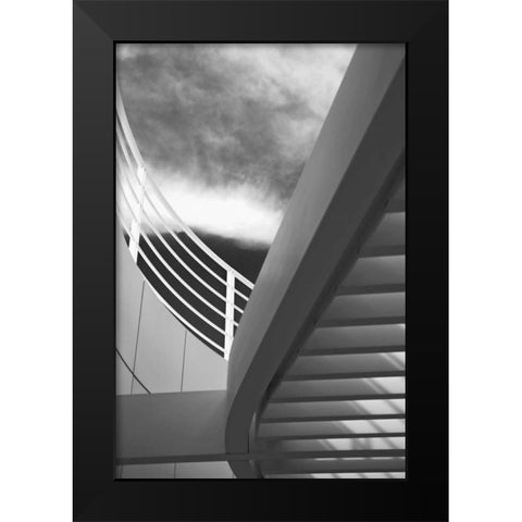 On the Balcony I Black Modern Wood Framed Art Print by Millet, Karyn