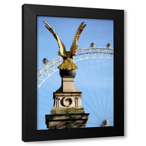 London Eye Black Modern Wood Framed Art Print by Millet, Karyn