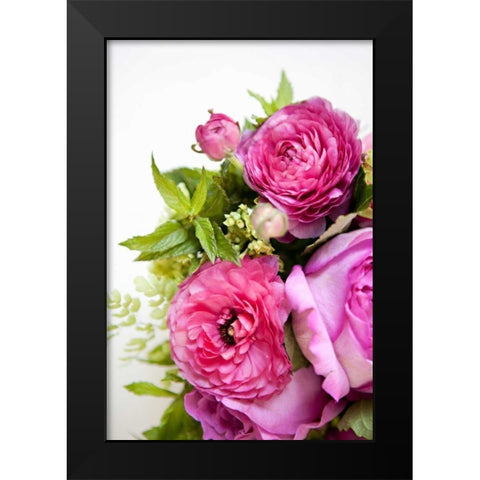 Pink and Lime I Black Modern Wood Framed Art Print by Millet, Karyn