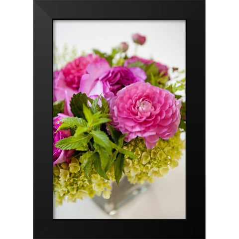 Pink and Lime II Black Modern Wood Framed Art Print by Millet, Karyn