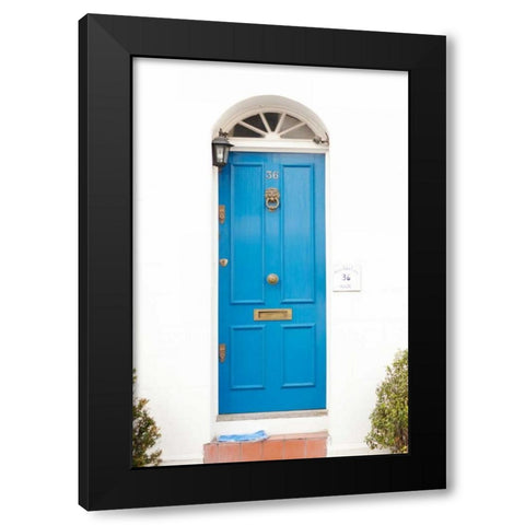 Blue Door Black Modern Wood Framed Art Print by Millet, Karyn