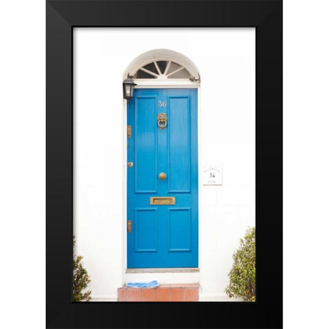 Blue Door Black Modern Wood Framed Art Print by Millet, Karyn