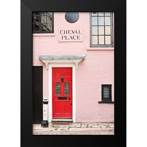 Red Door Black Modern Wood Framed Art Print by Millet, Karyn