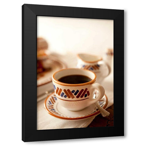 Morning Coffee Black Modern Wood Framed Art Print by Millet, Karyn