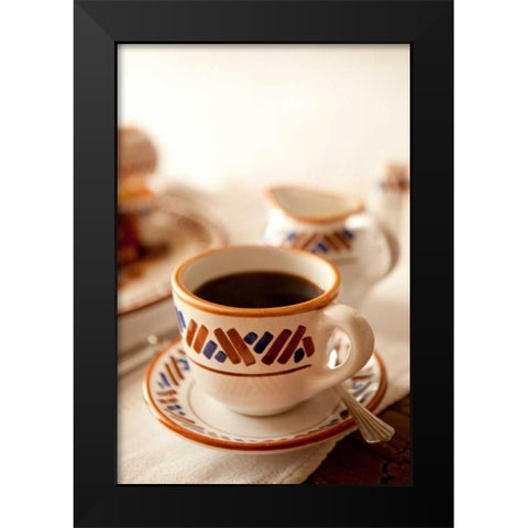 Morning Coffee Black Modern Wood Framed Art Print by Millet, Karyn