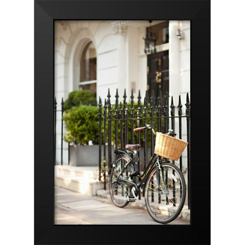 Go by Bike I Black Modern Wood Framed Art Print by Millet, Karyn