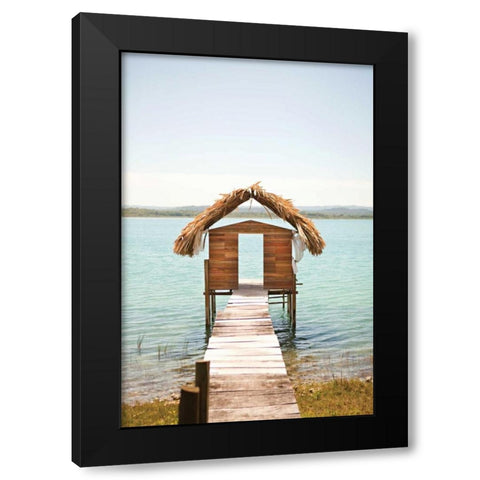 Tropical Oasis I Black Modern Wood Framed Art Print with Double Matting by Millet, Karyn
