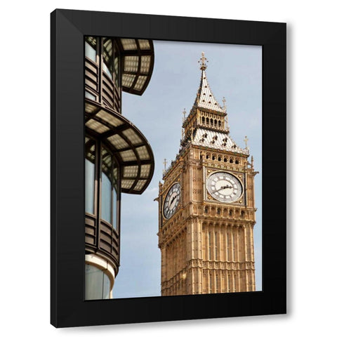 Big Ben V Black Modern Wood Framed Art Print with Double Matting by Millet, Karyn